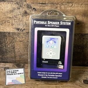 iSound Portable Speaker system for Slice MP3 Player New Old Stock